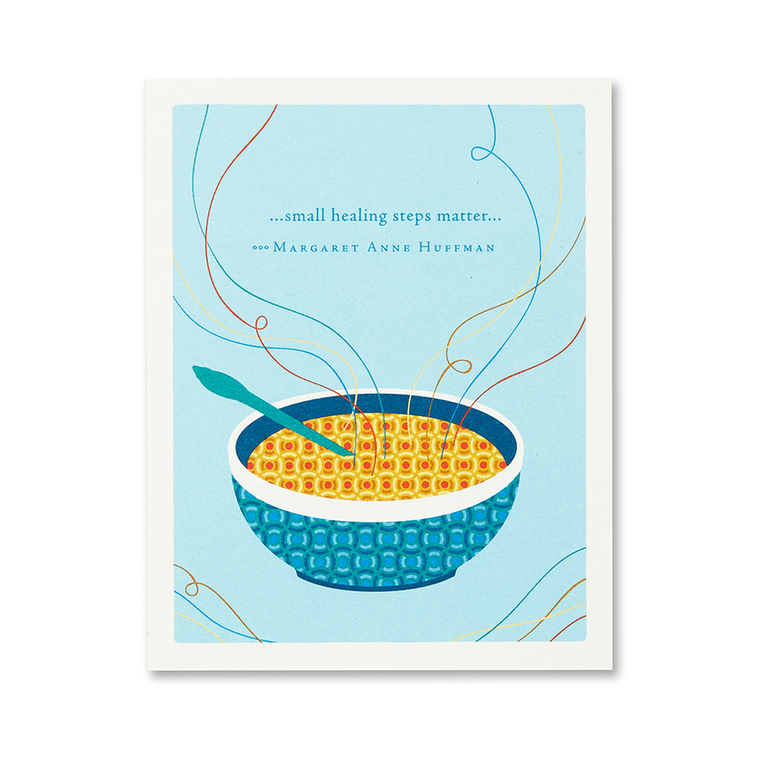 "...Small healing steps matter..." Get Well Card - Kingfisher Road - Online Boutique