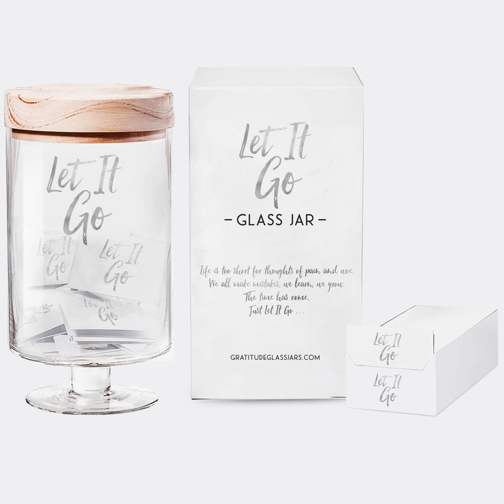 Let It Go Glass Jar - Kingfisher Road - Online Boutique