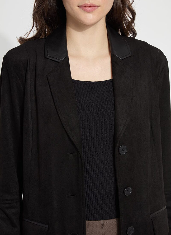 AUBREY SUEDE BLAZER-BLACK