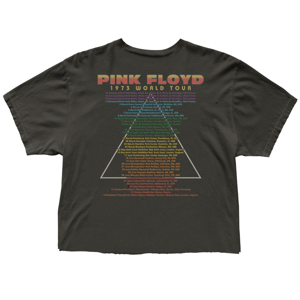 PINK FLOYD VINTAGE CROPPED TEE-VINTAGE BLACK - Kingfisher Road - Online Boutique