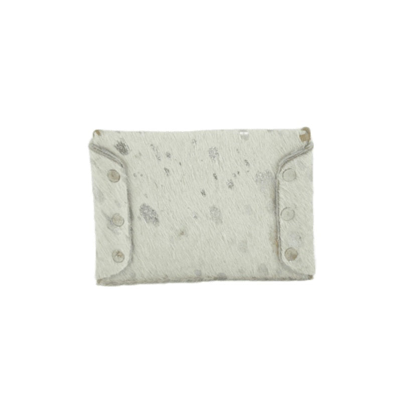 JOISE CARD/COIN POUCH-WHITE SILVER