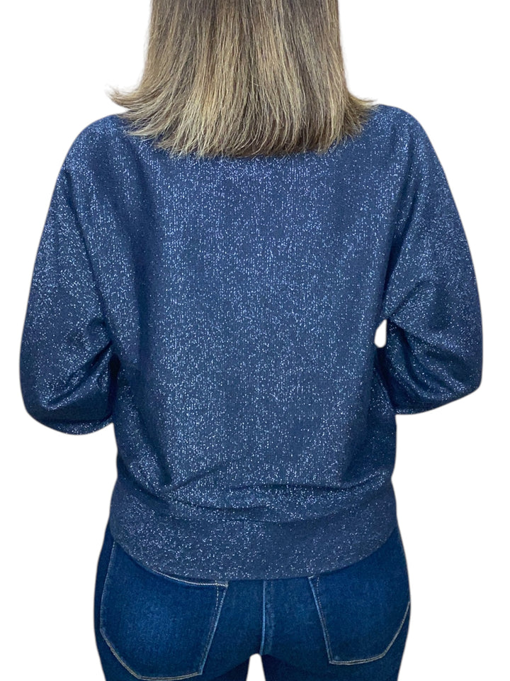 SHIMMER SWEATER-NAVY