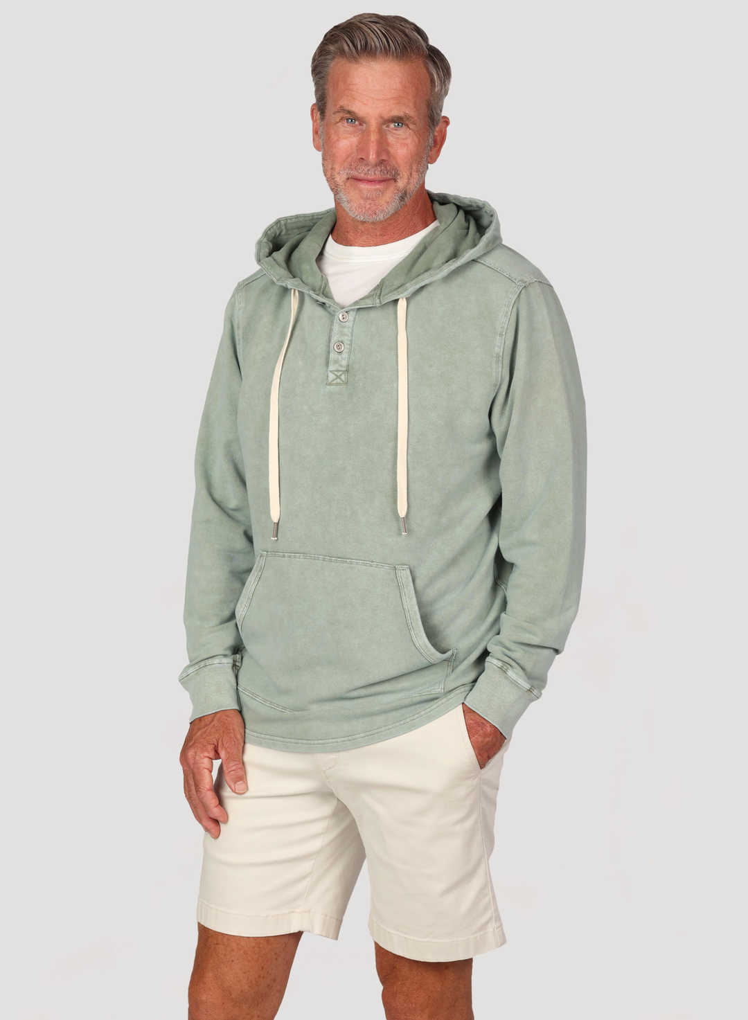 PLACKET HOODIE-BAHAMA GREEN - Kingfisher Road - Online Boutique