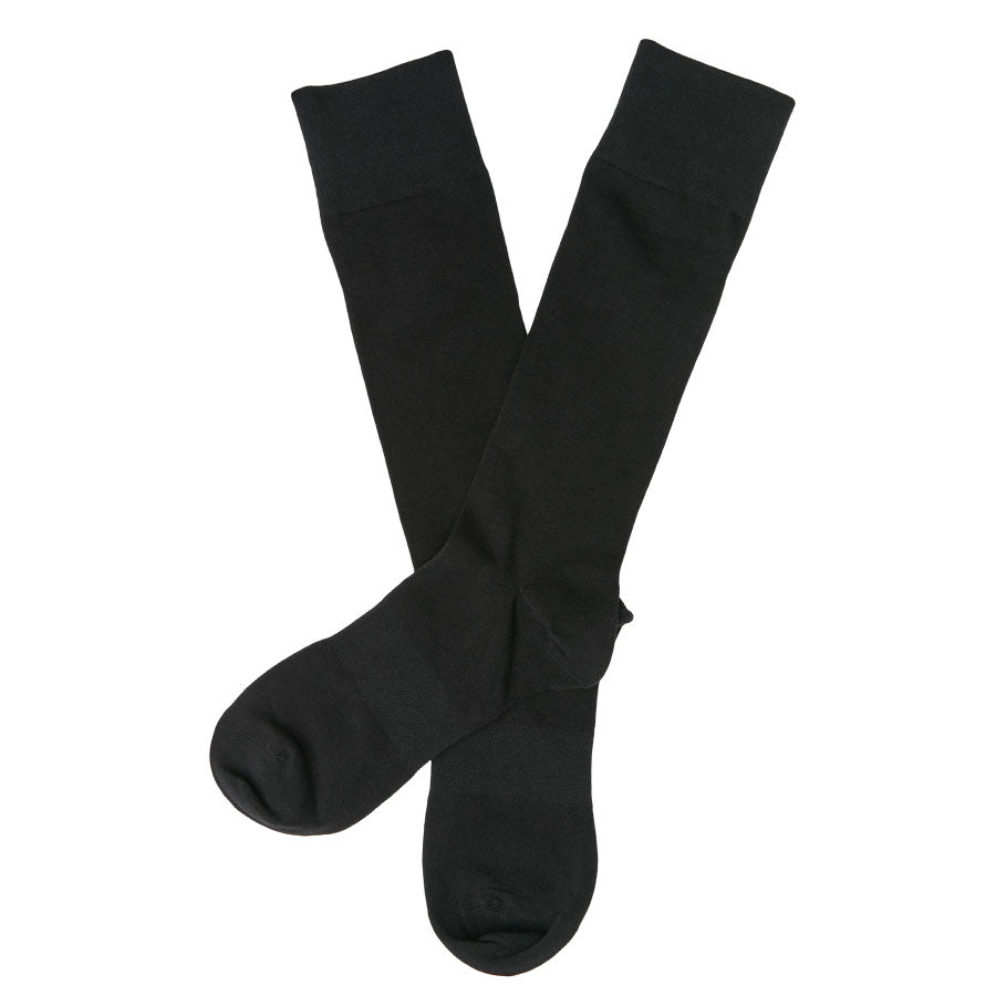 BLACK SOLID MID CALF PIMA SOCK - Kingfisher Road - Online Boutique