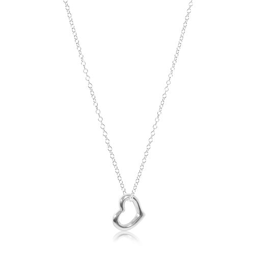 16" LOVE CHARM NECKLACE-STERLING - Kingfisher Road - Online Boutique
