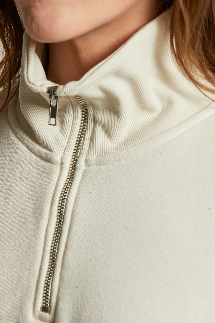 DRAKE LUXE FLUFF FLEECE HALF ZIP-SUGAR