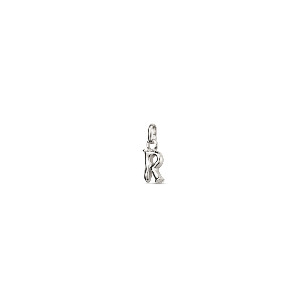 TINY "R" INITIAL CHARM-SILVER - Kingfisher Road - Online Boutique