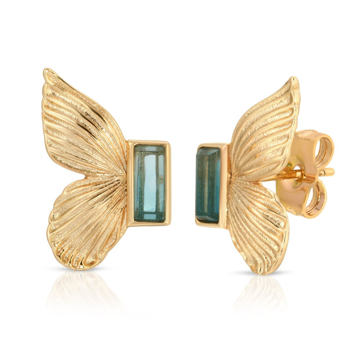 GEM BUTTERFLY STUDS - Kingfisher Road - Online Boutique