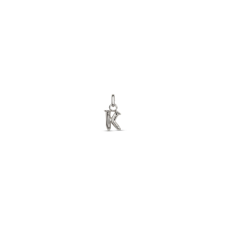 TINY "K" INITIAL CHARM-SILVER - Kingfisher Road - Online Boutique