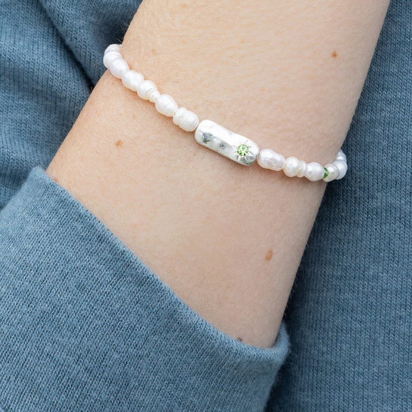 PEARL AFFIRMATION BRACELET-SILVER