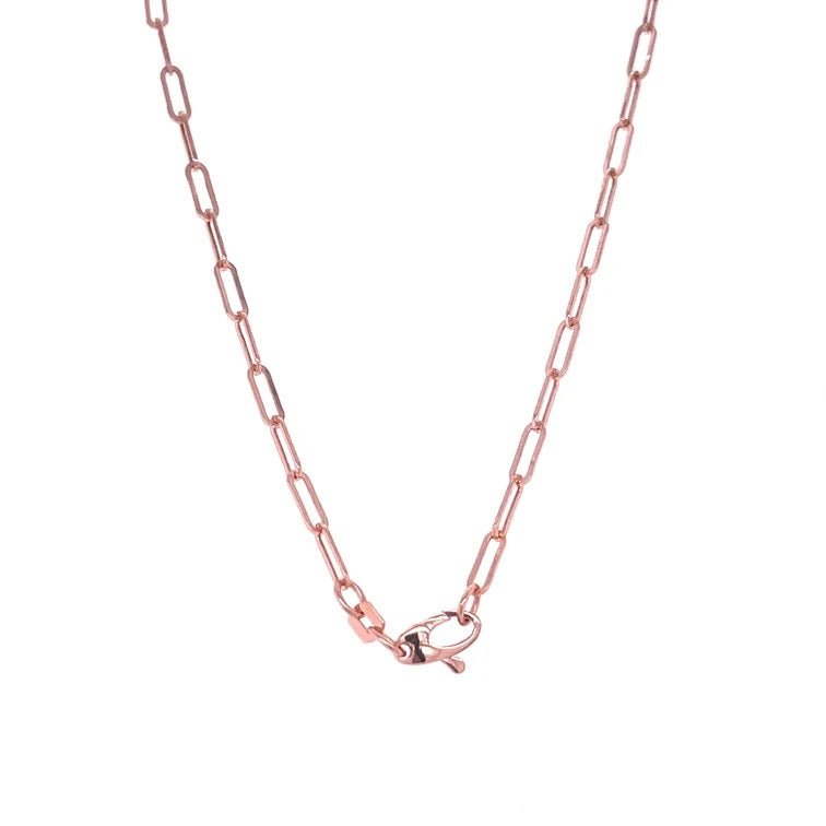 18" PAPERCLIP CHAIN-14ct R/G - Kingfisher Road - Online Boutique