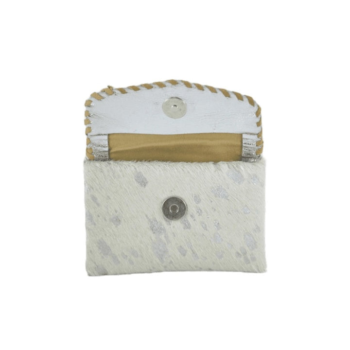 JOISE CARD/COIN POUCH-WHITE SILVER