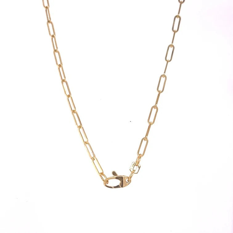 18" PAPERCLIP CHAIN-14ct YG - Kingfisher Road - Online Boutique