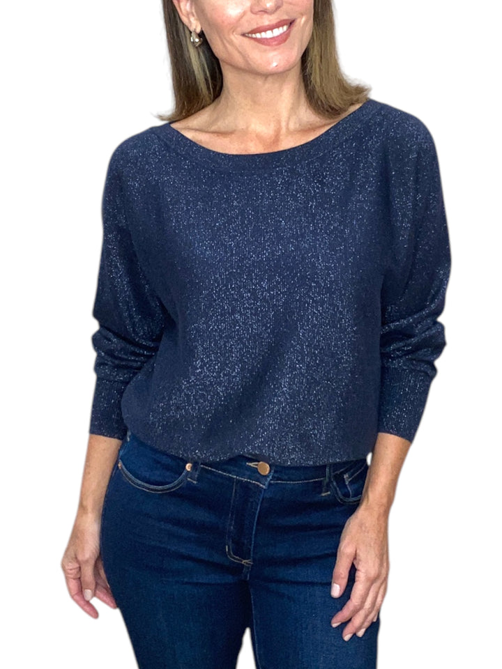 SHIMMER SWEATER-NAVY