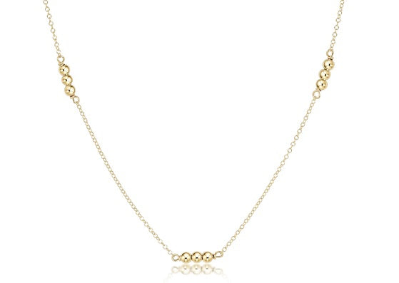15'' 3mm JOY SIMPLICITY BEADED CHAIN CHOKER-GOLD - Kingfisher Road - Online Boutique
