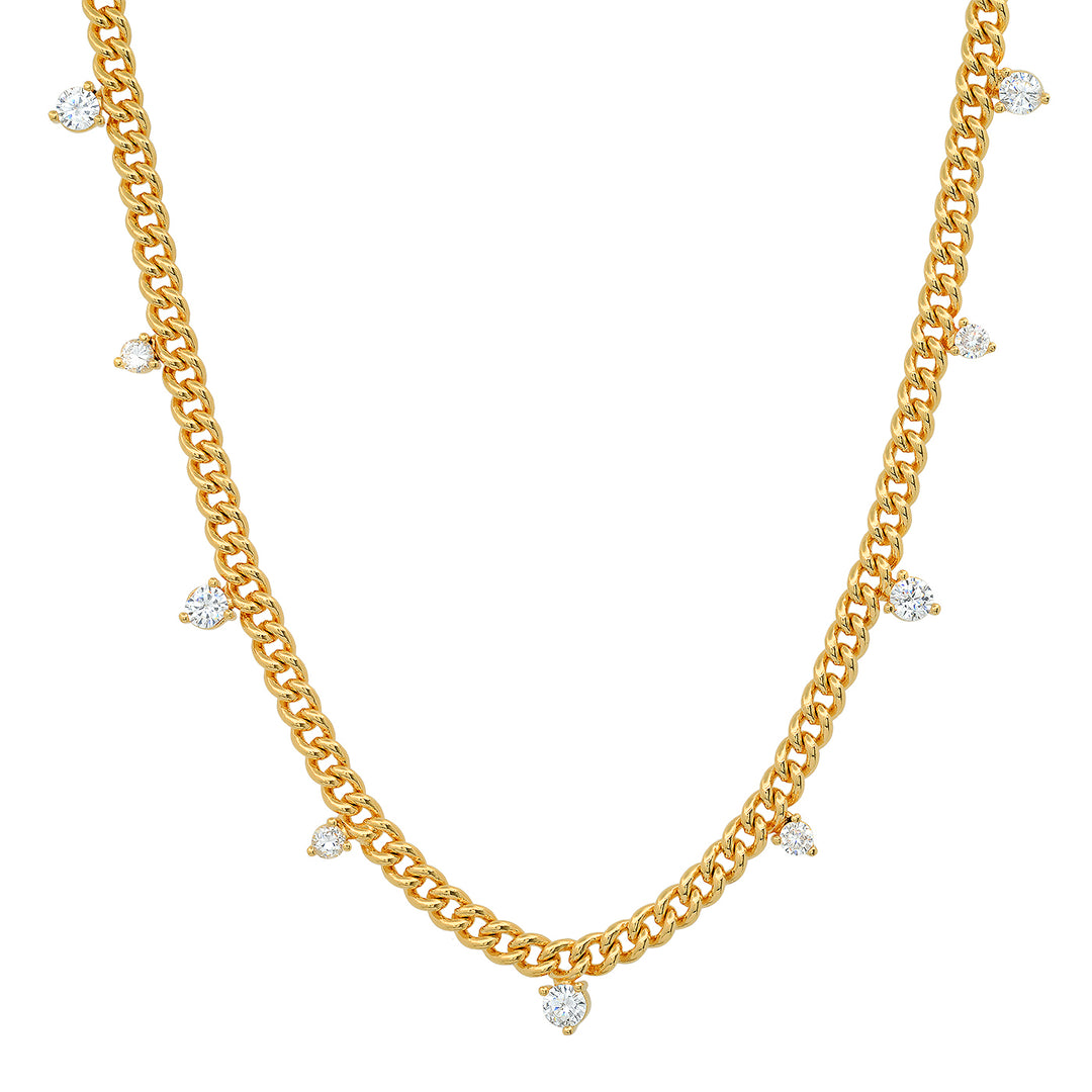 THICK CHAIN WITH CRYSTALS-GOLD - Kingfisher Road - Online Boutique