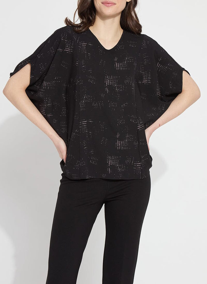 GENESIS V-NECK DOLMAN SLEEVE TOP-COSMIC ASH