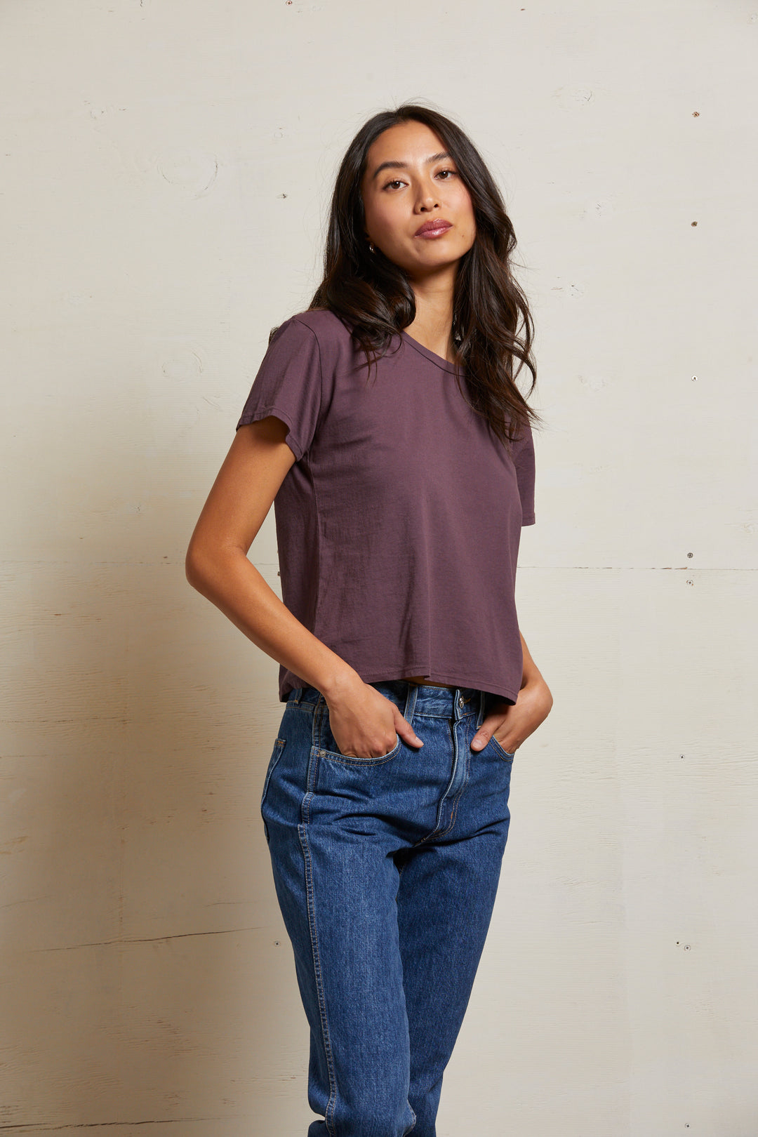 HARLEY CREW TEE-PLUM - Kingfisher Road - Online Boutique