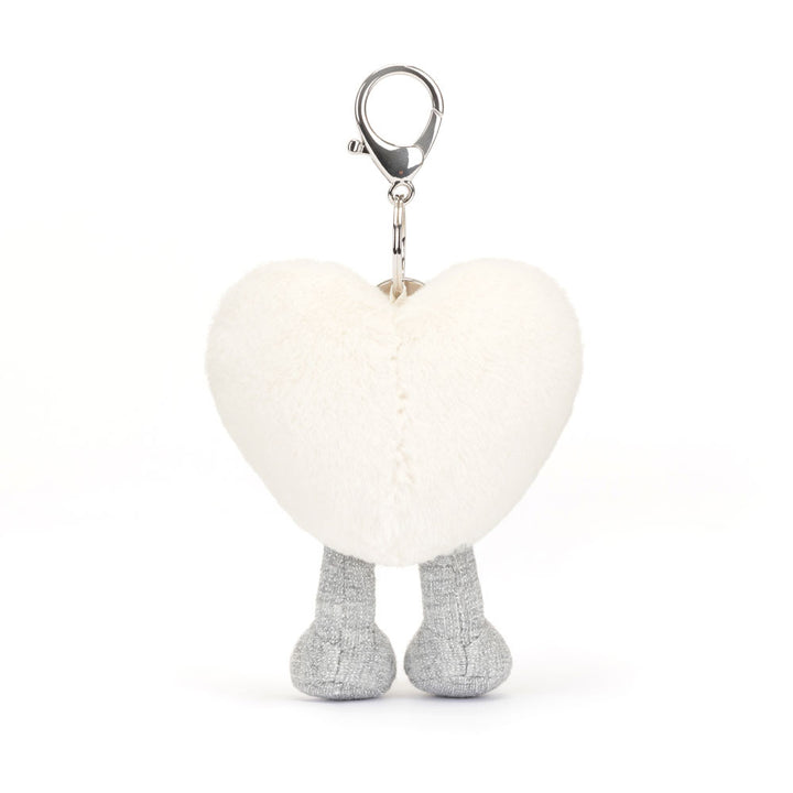 AMUSEABLES CREAM HEART BAG CHARM - Kingfisher Road - Online Boutique