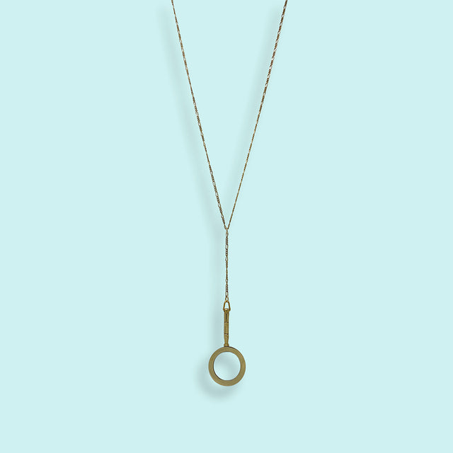 LONG Y-DROP MAGNIFYING GLASS NECKLACE