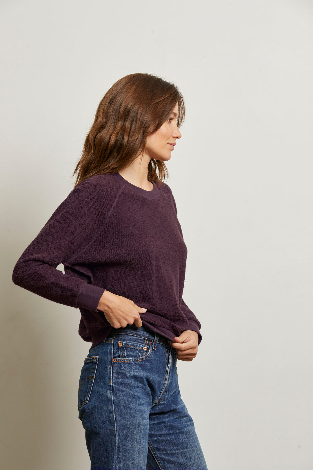 ZIGGY INSIDE OUT CREWNECK SWEATSHIRT-PLUM - Kingfisher Road - Online Boutique