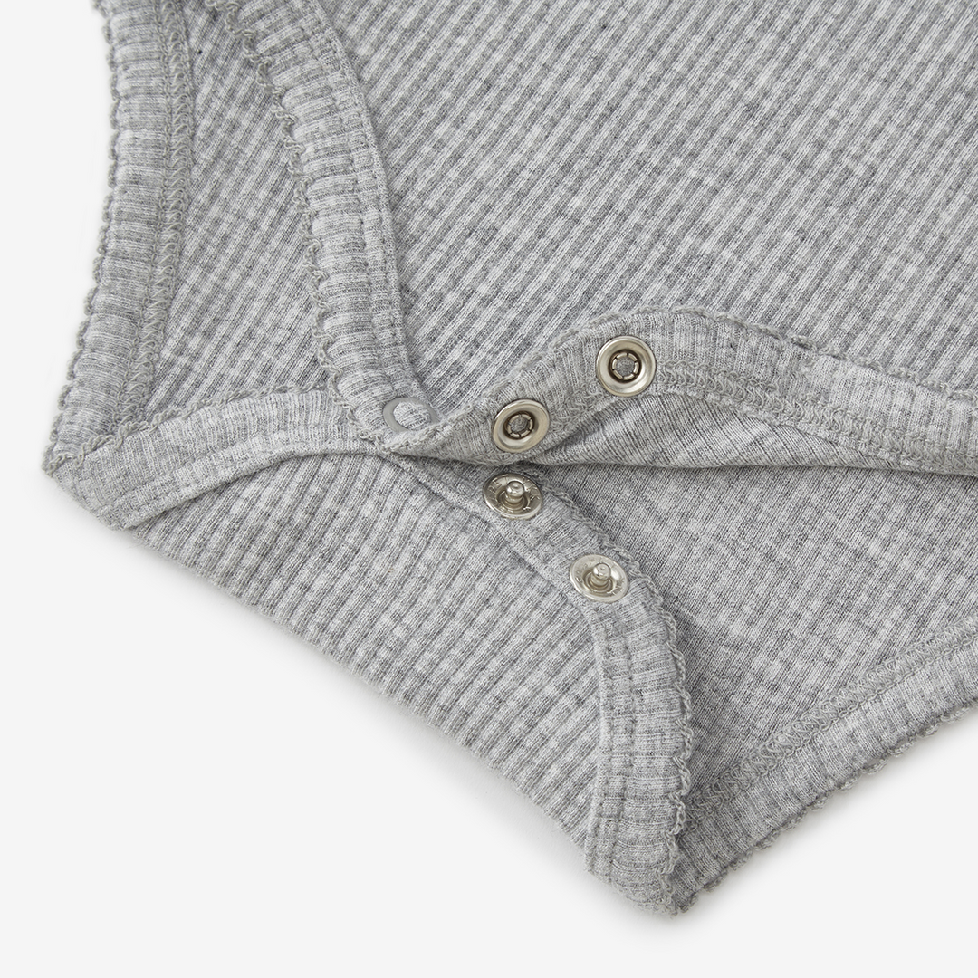 GREY TRI-BLEND STRETCH SLEEVELESS ONESIE - Kingfisher Road - Online Boutique