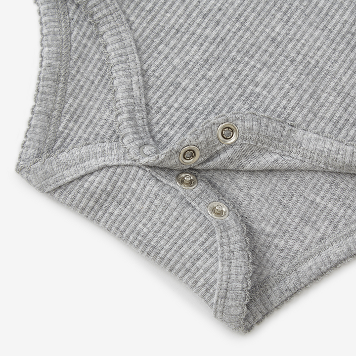 GREY TRI-BLEND STRETCH SLEEVELESS ONESIE - Kingfisher Road - Online Boutique