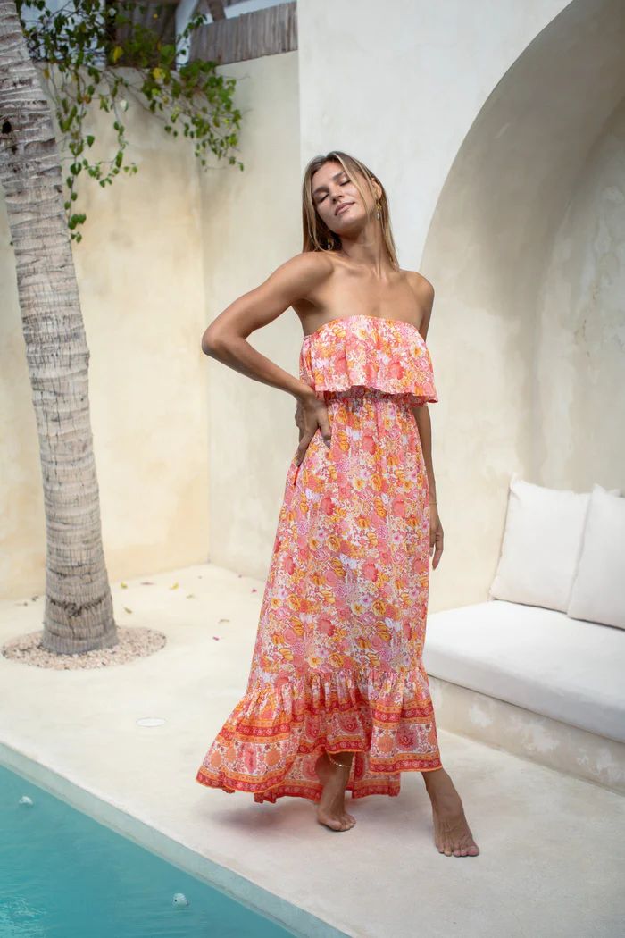 WILD FLOWER TUBE MAXI-SUNRISE - Kingfisher Road - Online Boutique