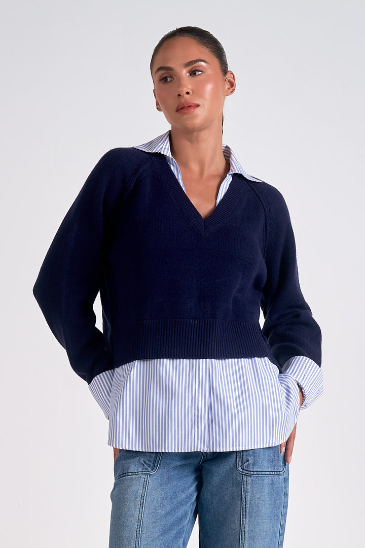 SORAYA SWEATER TOP-NAVY - Kingfisher Road - Online Boutique
