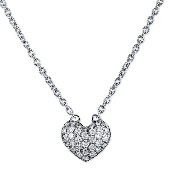 .17ct DIAMOND HEART PENDANT NECKLACE-14kt WG - Kingfisher Road - Online Boutique