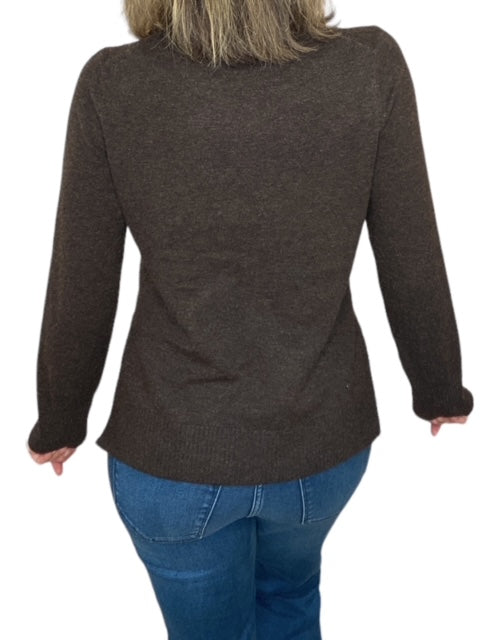 IMOGEN CREW NECK SWEATER-JAVA