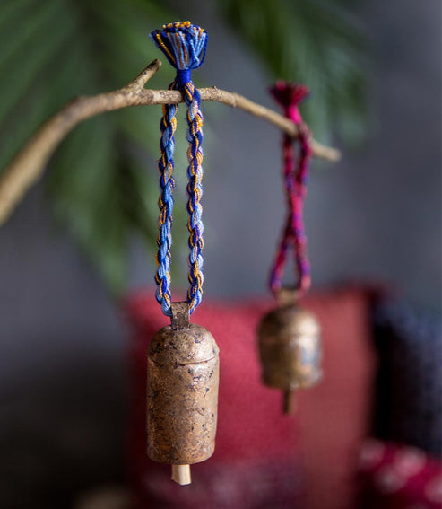 BLUE GOLD BELL WIND CHIME