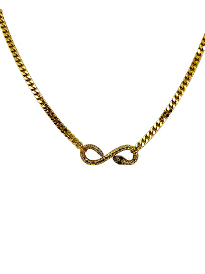 SNAKEY ACCENT CHARM NECKLACE-GOLD - Kingfisher Road - Online Boutique