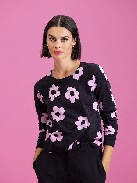 FLOWER POP ALL DAY LONG SWEATER - Kingfisher Road - Online Boutique