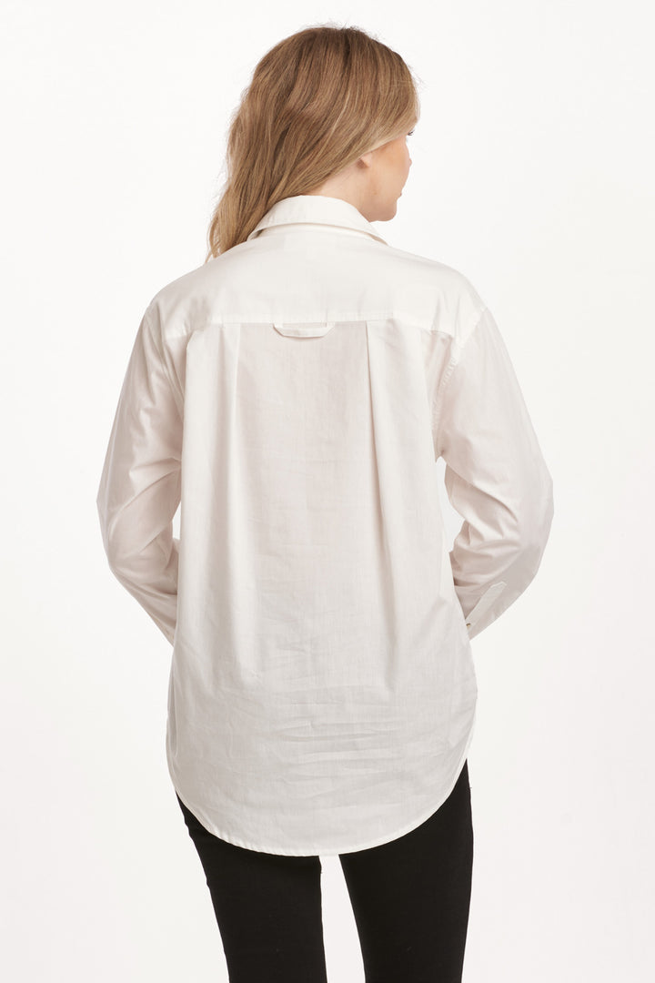 LOLA BUTTON DOWN COLLARED SHIRT-WHITE - Kingfisher Road - Online Boutique