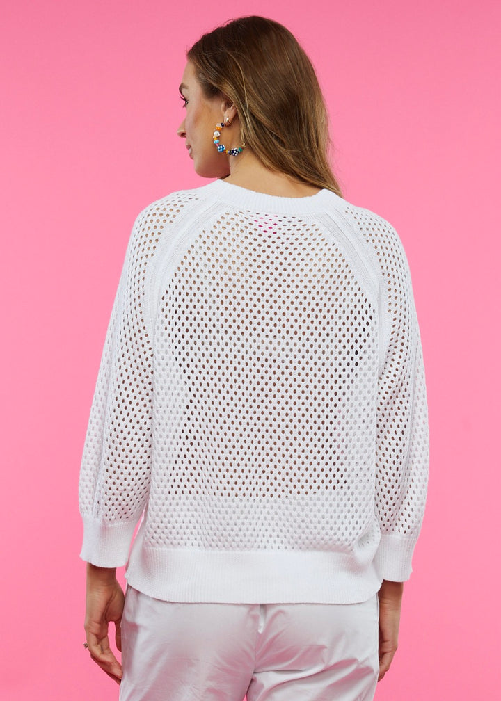HOLEY TOP-WHITE