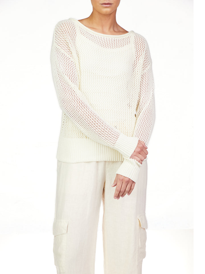 OPEN KNIT SWEATER-BIRCH - Kingfisher Road - Online Boutique