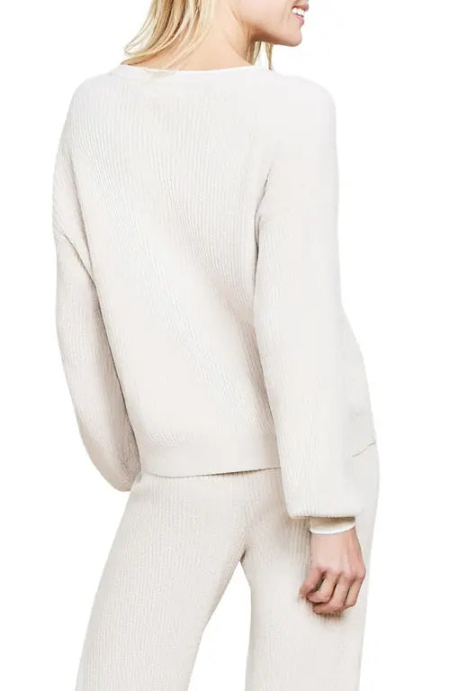 COZYCHIC ULTRA LITE RIBBED CARDIGAN-STONE PEARL