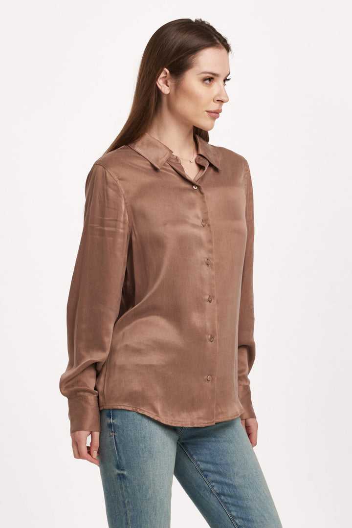 BIRDIE LONG SLEEVE SHIRT-PECAN PIE