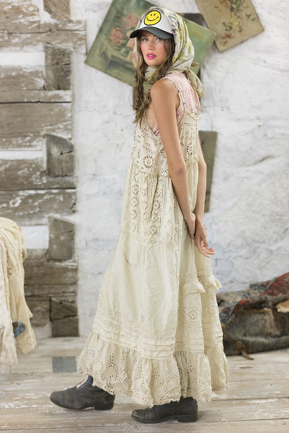 EYELET ESTI CAMI DRESS-MOONLIGHT - Kingfisher Road - Online Boutique