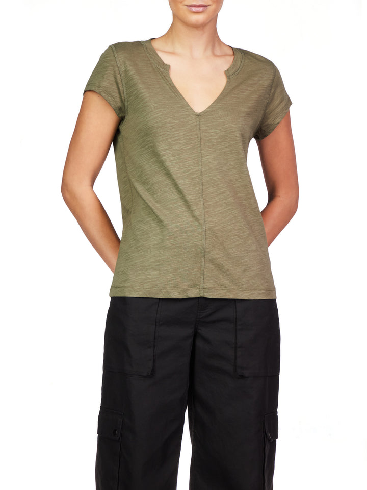 THE NEW GIRL TEE-BURNT OLIVE - Kingfisher Road - Online Boutique