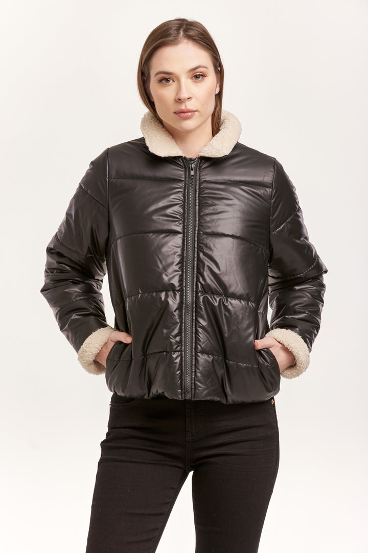 ARLETH ZIPPER FRONT JACKET-BLACK