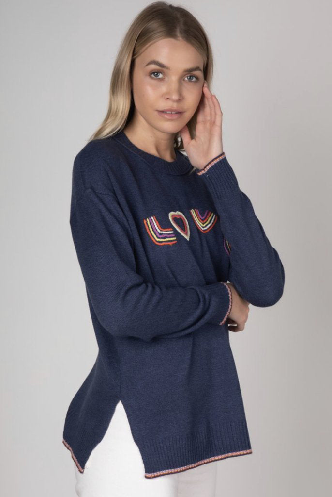 LOVE EMBLEM SWEATER - Kingfisher Road - Online Boutique