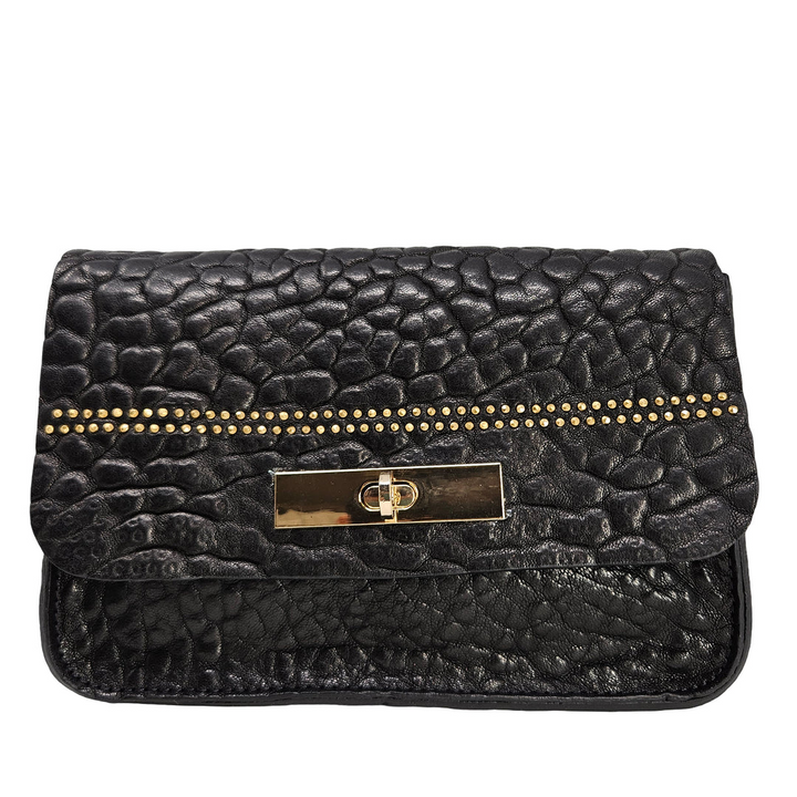 NIKKI BELT BAG-BLACK/GOLD