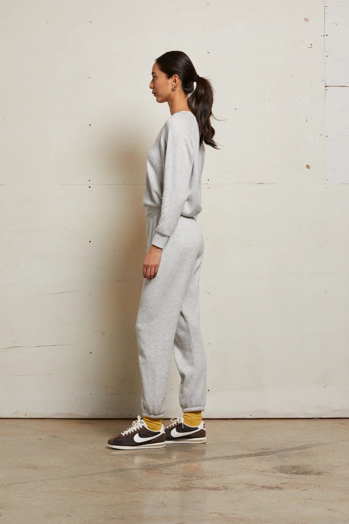 STEVIE FLEECE EASY SWEATPANT-ASH - Kingfisher Road - Online Boutique