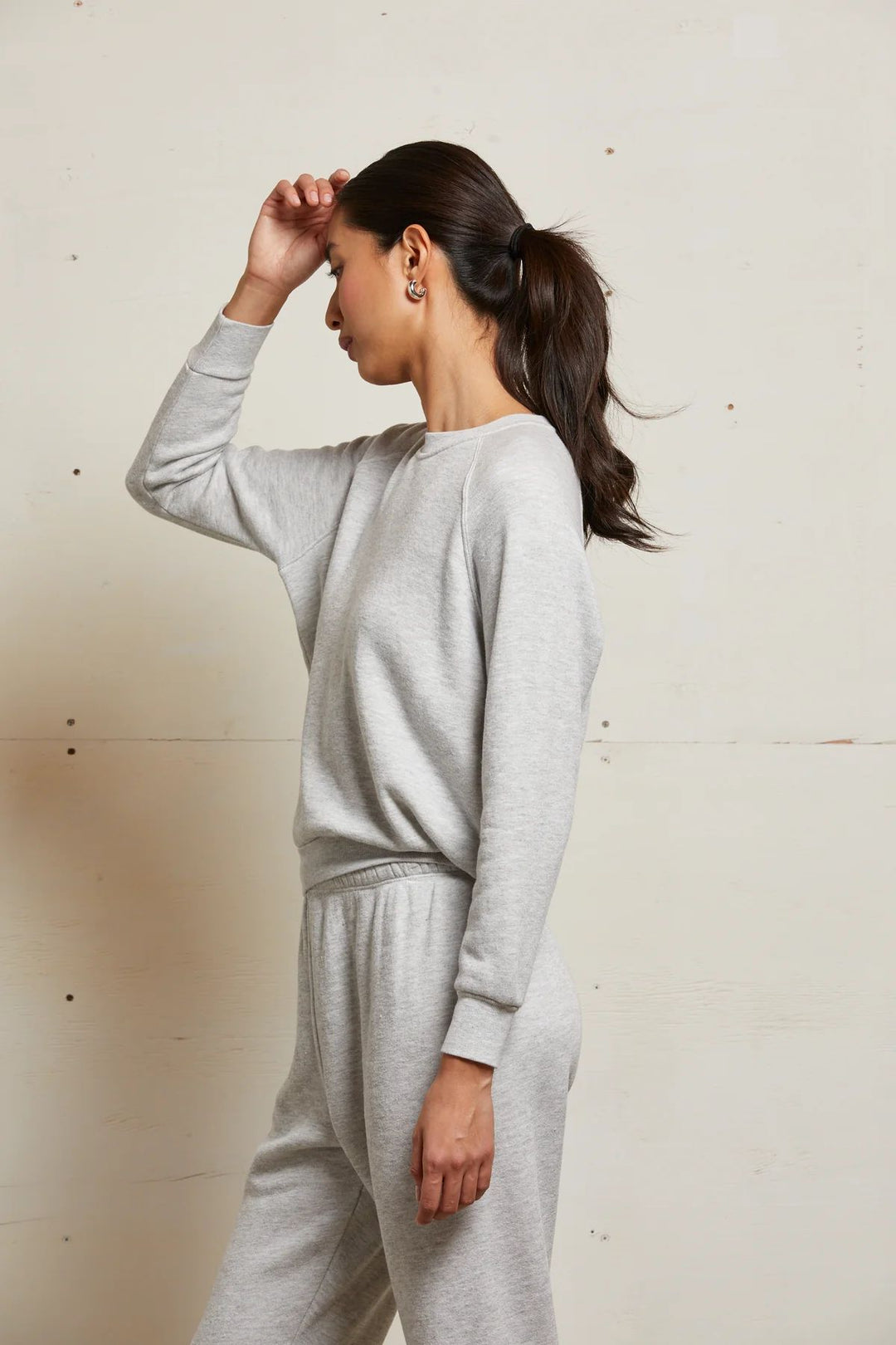 LENNON FLEECE RAGLAN SWEATSHIRT-ASH - Kingfisher Road - Online Boutique