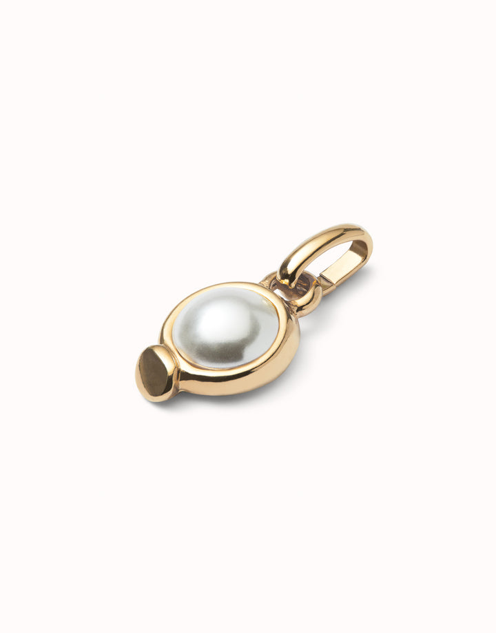 CIRCULAR PEARL CABACHON CHARM-GOLD - Kingfisher Road - Online Boutique