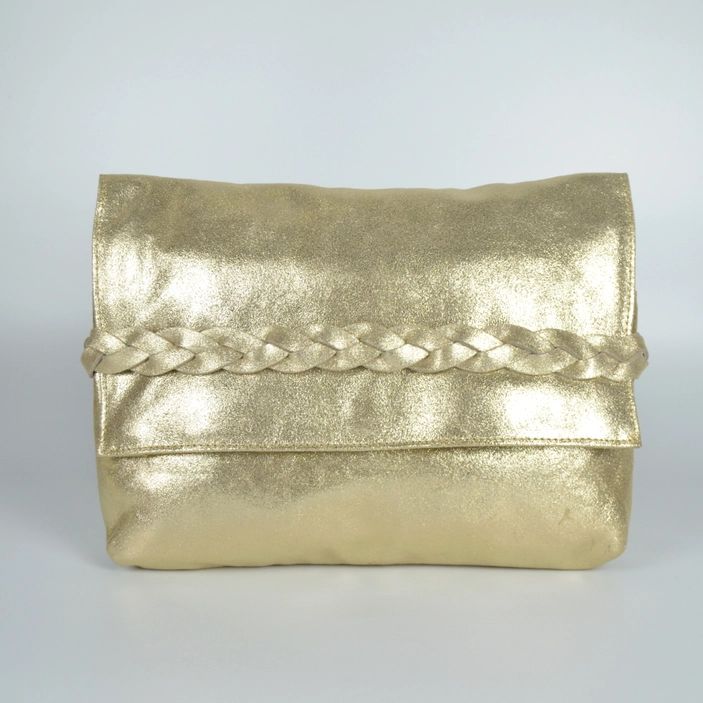 BUCCI CLUTCH CROSSBODY-GOLD