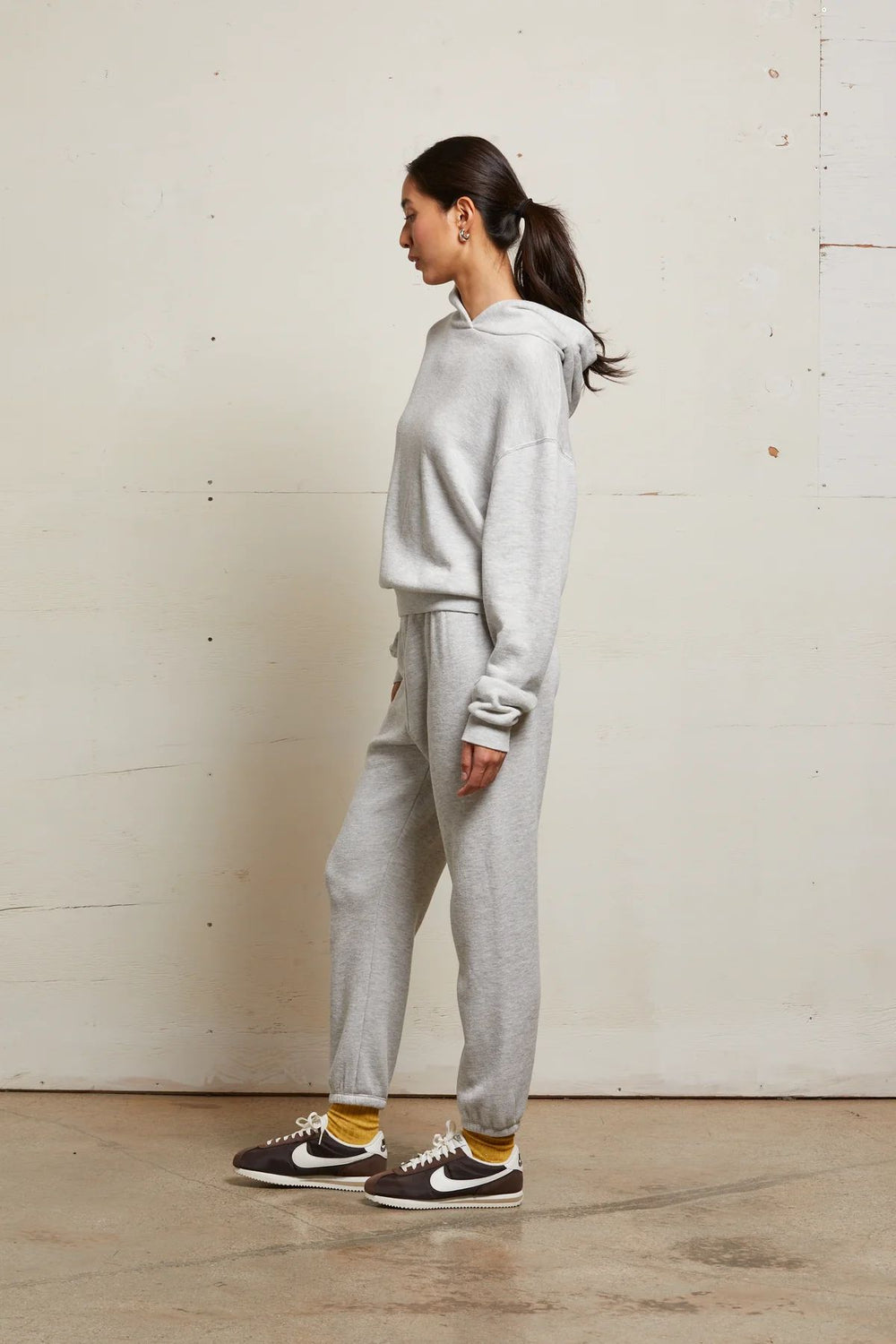 HEART FLEECE PULLOVER HOODIE-ASH - Kingfisher Road - Online Boutique