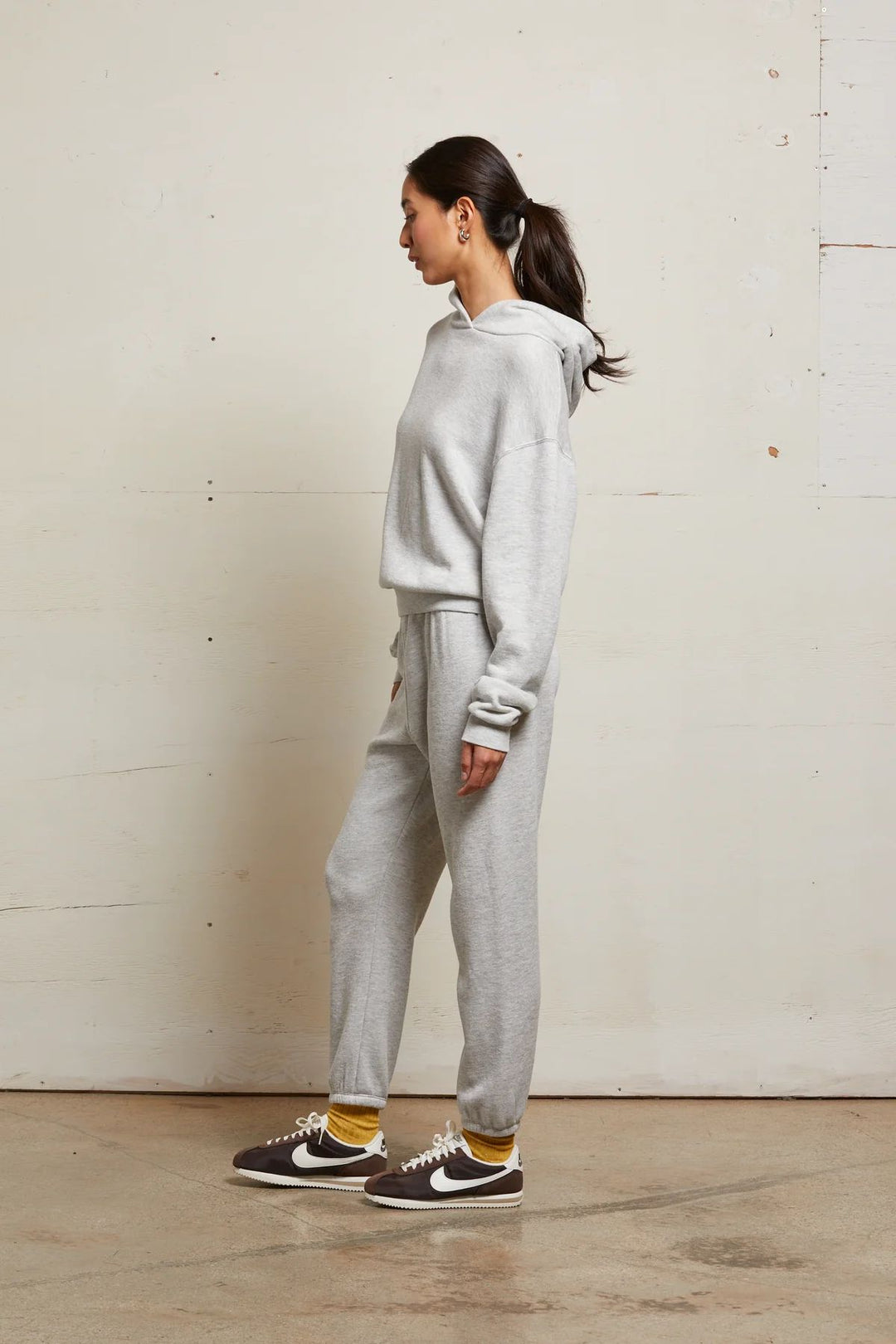 HEART FLEECE PULLOVER HOODIE-ASH - Kingfisher Road - Online Boutique